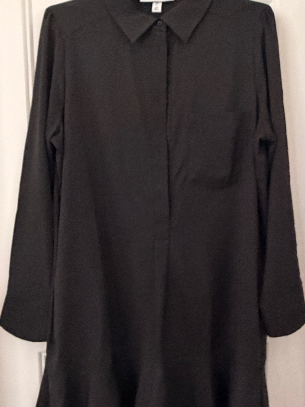 Coolibar Black Long-Sleeve Dress Shirt